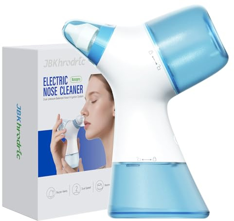 JBKhrodric Nasal Irrigation System,Nasal irrigator,Sinus Rinse Machine, Nasal Rinse Machine,2 Modes Nose Cleaner with Auto Waste Collection Function for Sinus, Runny Nose, Nasal Congestion