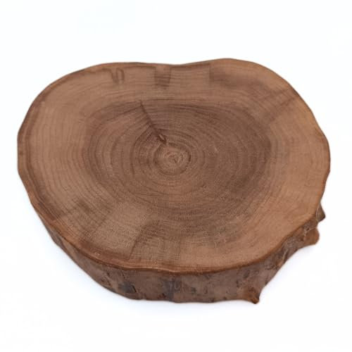 Dessous de Plat en Bois Brut, Rustique, Fait Main, Tranche d'arbre Naturelle, Artisanat Français, WINFOX777 (d4)