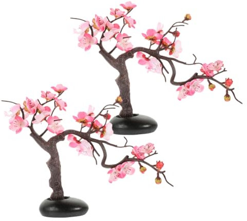 Cabilock 2 Pezzi Di Fiori Di Prugna Finti - Rami Di Fiori Finti Realistici Decorazioni Per Piatti Di Sushi Accessori Per Piatti Di Sashimi Hotel E Ristoranti