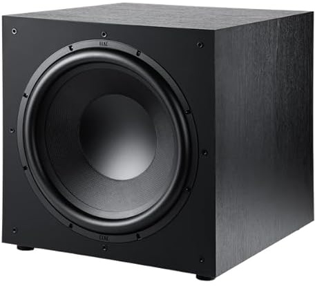 ELAC Debut 3.0 DS153 Subwoofer - Idéal pour écouter de la musique via votre chaîne stéréo dans le cadre d'un système surround 5.1, son légendaire, design élégant - Noir
