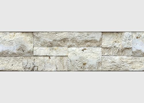 AG Design Bordura Autoadesiva Mattoni Beige, AWB 8472 | Decorazione Impermeabile per Pareti, Mobili, Carte da Parati, Rivestimenti Murali, Pellicola | Larghezza 500 x Altezza 13,8 cm