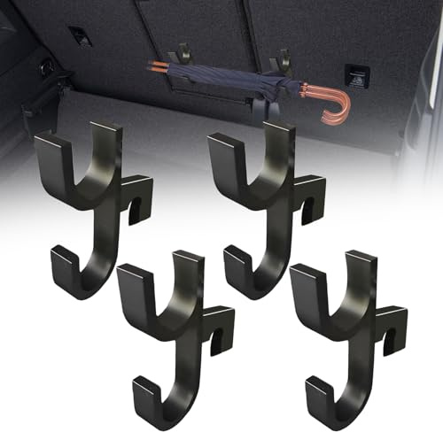 Car Umbrella Hook,2025 New Car Umbrella Holder Clip Hook, Auto Trunk Umbrella Hook, Space-Saving, Easy Installation, Universal car Umbrella Holder,Universal Fit for Most Vehicles (4pcs)