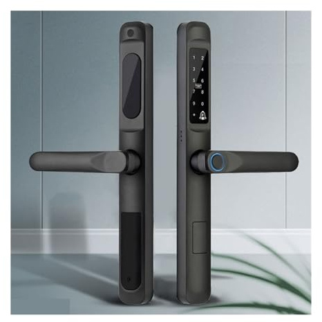 Waterproof Smart Door Lock Aluminum Biometric Lock Door Handle Digital Keyless for Glass Sliding Digital Passcode