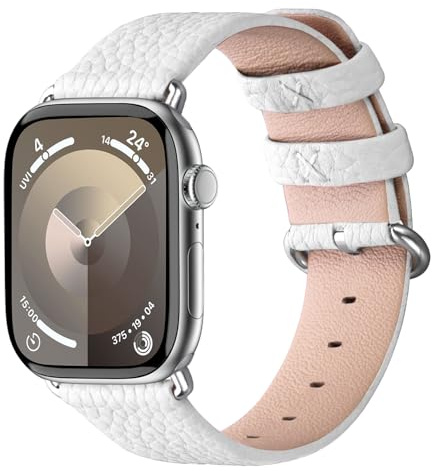 Fullmosa kompatibel mit Apple Watch Armband Ultra3/Ultra2 49mm 46mm 45mm 44mm 40mm 41mm 42mm 38mm, Lederarmband Ersatzband für Damen Herren, Leder Armbänder für iWatch 11/10/9/8/7/6/SE/5/4/3/2/1