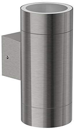 ledscom.de Aplique BIDO para exterior, aluminio, up & downlight incl. 2 lámparas LED GX53, cada una 509lm blanco cálido