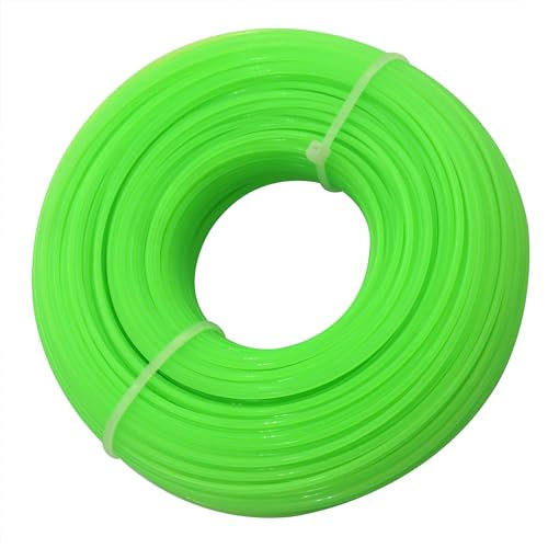 Zeqeey Grass Trimmer Line Diameter 2mm Length 100m Nylon Round Rope Weed Trimmer String Wire Line for Outdoor Park Garden Field Lawn, Green