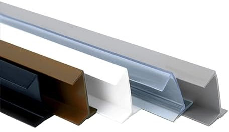 DQ-PP Abdichtungsprofil für Küchensockel | PVC | 1,5m | 16mm | Schwarz | Dichtung | Leiste | Abdichtungsprofil | Abschlussprofil | Sockelprofil