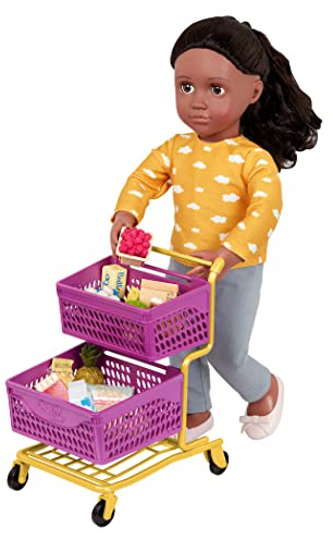 Our Generation - En la Cesta del Mercado - Juego de comestibles - Comida de Juguete - Accesorios para muñecas de 46 cm - Jugar a Simular - Niños de 3 años en adelante