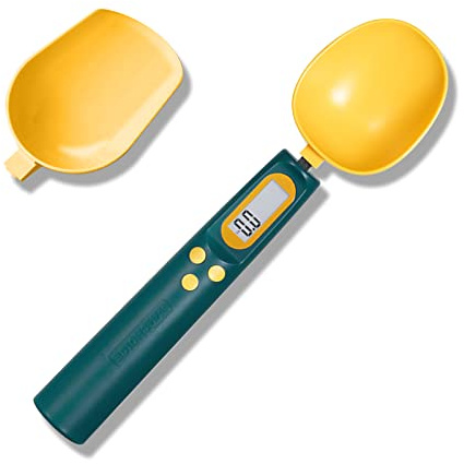 Bascula matlagning digital mat med 2 mätskedar Vägning och torr vätska Ingrediens Mjölk te Mjöl Medicin 1,1 lb / 500 g bärbar LCD-skärm milligram skala (0,1 g)