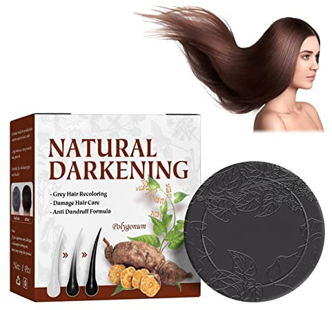 Sapone per capelli,Shampoo Oscurante per Capelli,Polygonum Multiflorum Hair Darkening Sapone,Grey Reverse Shampoo Bar,Shampoo Solido,Favorisce la Crescita dei Capelli e Previene la Caduta dei Capelli