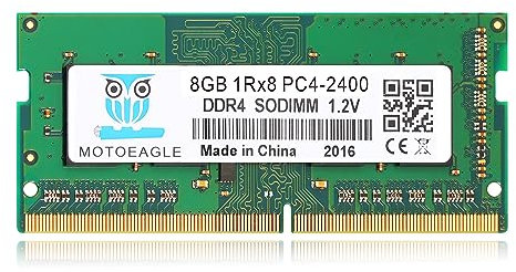 Mémoire RAM DDR4 8 Go de 2400 MHz, SODIMM 1RX8 PC4-19200 (PC4-2400T) CL17, non-ECC, pour ordinateur portable