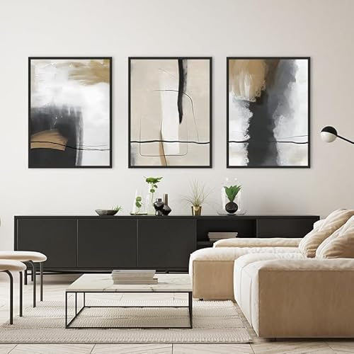 QPLGTU Set di poster geometrici astratti, decorazione artistica a tema piante, poster stampati sullo sfondo del soggiorno e della camera da letto, senza cornice (Stile 9, 30x40cm*3)