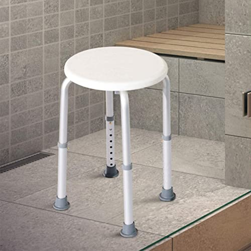 Tabouret de Douche, Tabouret de Bain - Pieds en Aluminium résistant et Pieds antidérapants - pour Personnes âgées, Personnes âgées et handicapées(32 * 32 * 36-54 cm)
