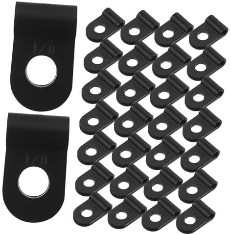 Uonlytech 100pezzi Clip per Luci Corda in Pvc Supporti per Cavi per Gestione dei Fili Clip per Cavi Telefonici e Audio Morsetti per Esterni