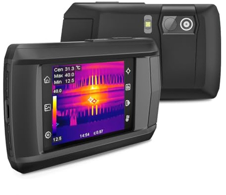 HP96 Thermal Imaging Camera,3.5 Touch Screen Thermal Camera with Visual Camera, Intelligent Scene Detection, 240 x 240 Super Resolution, 96 x 96 IR Resolution, 25 Hz Video Recording, -4°F to 662°F