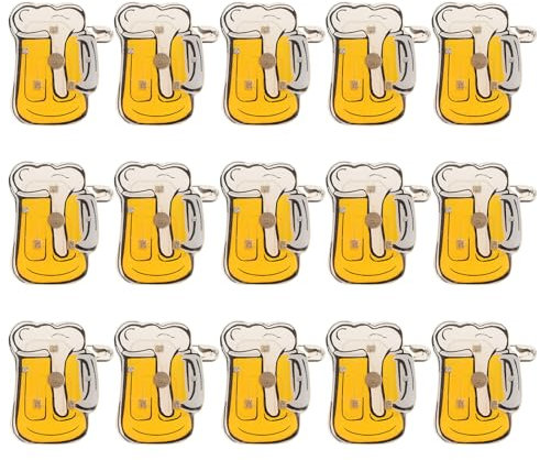 WOFASHPURET Mode Broschen Set 15 Stücke Leuchtende Bierkrug Brosche Dekorative Kunststoff
