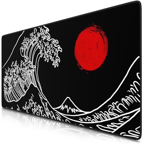 TITANWOLF Tapis de Souris Gaming XXL 900x400mm, Mouse Pad Mat, sous-Main Bureau Gamer Extra Large en Tissu, Base antidérapante, Haute précision et Vitesse, pour Souris claviers Roccat Razer Logitech