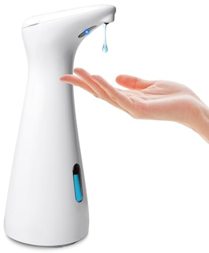 Seifenspender Automatisch, 200ml Automatischer Seifenspender, Elektrischer Seifenspender, Berührungsloser Seifenspender mit Infrarotsensor für Bad Toilette Küche Hotel Restaurant, Ohne Bohren