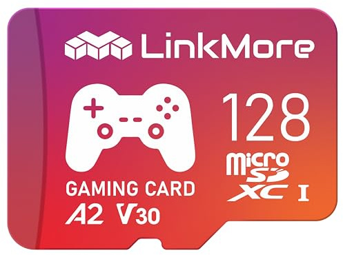 LinkMore XV23 PRO 128GB Micro SDXC Spielkarte, A2, UHS-I, U3, V30, Class 10, Lesegeschwindigkeit bis zu 160MB/s, Schreibgeschwindigkeit bis zu 100MB/s, SD-Adapter im Lieferumfang enthalten