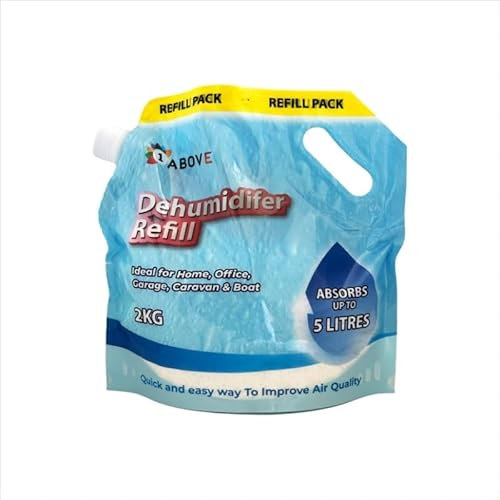 1Above Dehumidifier Crystal Refill 2kg, Ideal for Home, Office, Garage, Caravan & Boat