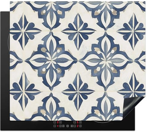KitchenYeah© Protector Vitroceramica 60x52 cm Tapa para induccion Placa Encimera Cubre de Protectora Cocina Baldosas - Español - Patrones - Cerámica