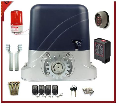 Motore per cancello scorrevole, Operatori di cancelli scorrevoli impermeabili con finecorsa Peso massimo 800 kg con kit di controllo remoto wireless Scelta del supporto per motore per cancello scorrev