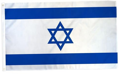 Israels flagga med genomföring 9 x 1,5 m polyester vikbar UV-skydd israelisk flagga maskintvättbar dekorativa landsflaggor för festival fest sportevenemang Israel