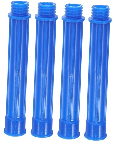 Homoyoyo 4pcs Caulking Nozzle Extension Tubes Small Threaded Caulk Tips Reusable Caulk Applicator Accessory Compatible Pneumatic Sealant Guns for Precise Glass Sealant Application