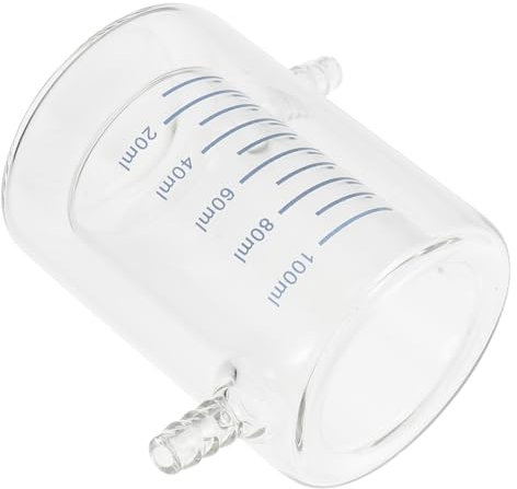 Luxshiny Double Layer Borosilicate Glass Beaker for Photocatalytic Experiments Laboratory Jacketed Container with Scales Easy to Clean Lightweight Measuring Device