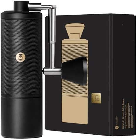TIMEMORE C5 ESP Pro Manual Coffee Grinder, 0.031mm Precision Adjustment, Anti-Slip Base & Expanded Bean Container, All-Metal Portable Hand Coffee Mill for Espresso/French Press/Pour Over