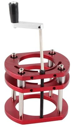 Yanmis Base de Mesa de Elevación Fácil de Instalar y Operar la Base de Elevación del Enrutador con 4 Sujeción de la Mandíbula para Proyectos de Carpintería Ideal para Entusiastas de Acero Inoxidable