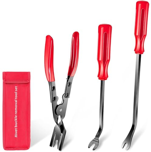 Greluma 3 Pz Set di pinze a Clip e rimozione di Elementi di Fissaggio - Kit di Riparazione Combinato per Rivestimenti Auto per Pannelli cruscotto Auto