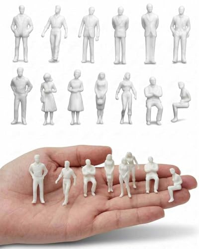 YAPKOLV models figurines 40 pièces 1:50 blanc non peint - figurines miniatures figurines, architecture, dioramas et paysages