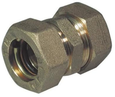Racor recto intermedio doble O-ring 18 mm para tubo multicapa a apretar