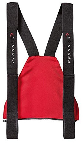 Pfanner Zip-Latz für Schnittschutzhosen mit Nierenschutz, Farbe:rot, Größe:1