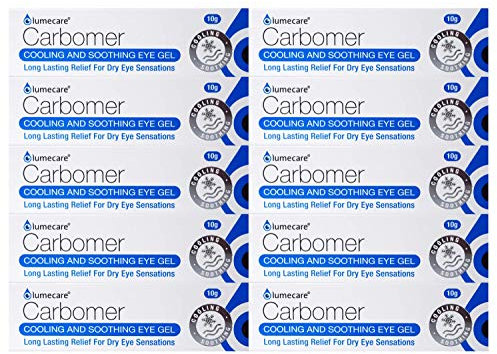 Lumecare Carbomer Cooling and Soothing Eye Gel for Dry Eyes. 10 Tube Multipack