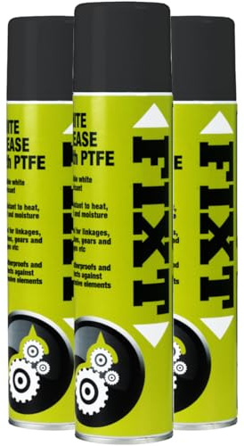 (PACK OF 3) 400ml White Spray Grease with PTFE - waterproof spray lubricant