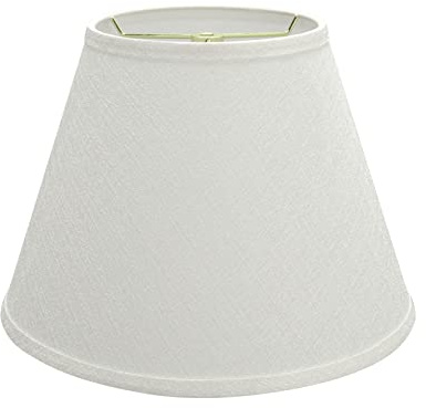 Aspen Creative 32685 Transitional Empire Shape Spider Construction Lamp Shade, White, 7 Top x 13 Bottom x 9-1/2 Slant Height