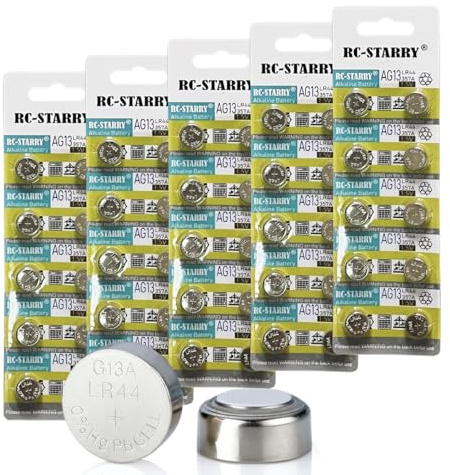 50pcs LR44/AG13 Battery Button Cell for bottle lights with cork.