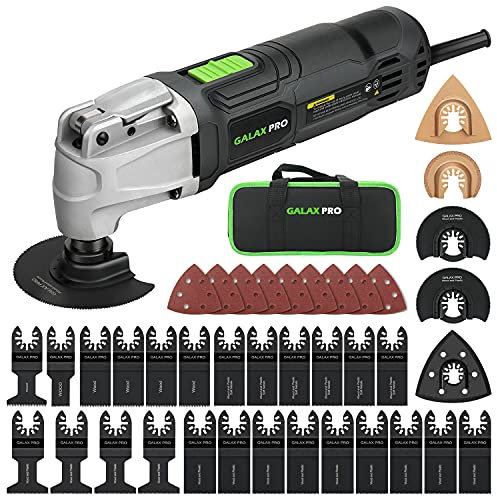 GALAX PRO - Herramientas oscilantes, 6 velocidades variables 15000-22000RPM Herramienta multifunción 260W, 39 piezas Accesorios con cuchillas multifunción de fijación rápida con bolsa de transporte