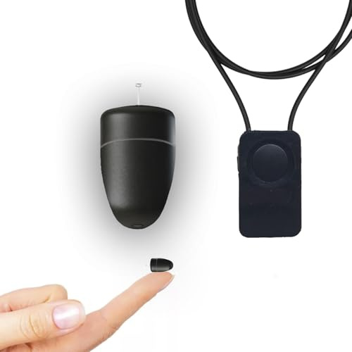 Pinganillosocultos Pinganillo Examenes Bluetooth Caché V6 - Oreillette espion invisible sans fil Copier Examen. (anneau Ultramini + collier Bluetooth v5)