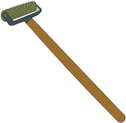 Pangolino Stachelwalze Tapeten 150 x 500 mm | Nagelroller | Igelwalze | Tapetenigel zum Perforieren von Tapeten – Tapezierwerkzeug | Nagelwalze | Igelroller | Stachelroller mit Holzgriff