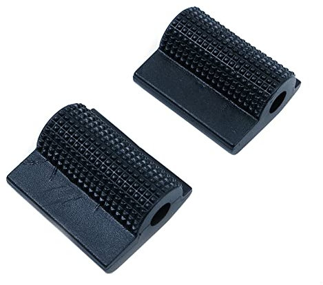 Shiwaki Lot de 2 cache-pédale de levier de vitesses en caoutchouc noir - Design antidérapant - Diamètre intérieur : 8 mm - Accessoire de protection pour moto