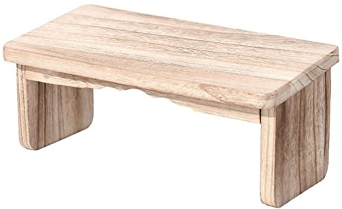 STOBAZA Meditation Klappbare Meditationsbank Tragbarer Yogahocker Seiza Bank Gebetsbank Kleiner Faltbarer Tritthocker aus Holz zum Knienden Sitzen Meditationsstuhl