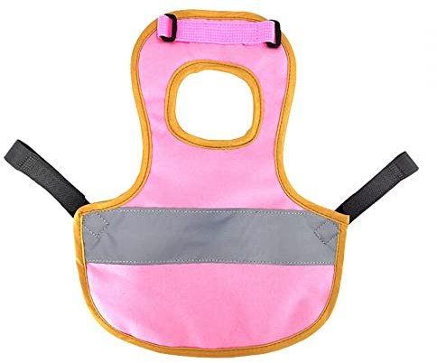 DONGKER Huhn Weste, Wasserdicht Hühnersattel Warnweste für Hennen, Pet Reflective Vest, Einstellbar Henne Kleidung Geflügel Schürze Sattel für Haustiere-Schutzfeder für Huhn Und Ente