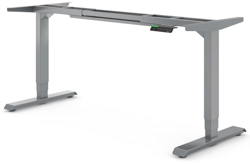 Ergotopia Desktopia Pro X - Scrivania regolabile in altezza, telaio da tavolo elettrico regolabile in altezza, con display OLED, adatto a tutti i piani di lavoro