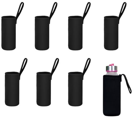 Hoshisea 8 Stück Flaschen Wasserflasche Thermo-Hülle, Isoliertasche, Flaschenhülle, zum Campen, Reisen, Arbeiten