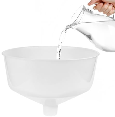 DOERDO DD Plastic Wide Mouth Canning Funnel | Filling Funnel, Oil Resin Filter Cup, For Kitchen, Garden, Garage, 10.4x10.4x7.4 Inch