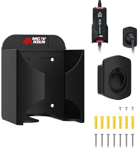 MCEVKELN Type 2 Support Mural| Support Chargeur EV et Câble Type 2 - Set de Support Mural Chargeur Voiture électrique pour Différentes Tailles, Accessoire Station de Charge, Max 13 * 8.5cm