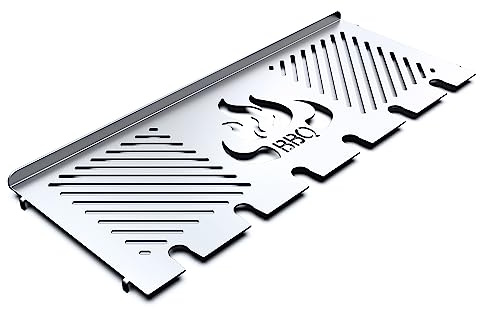 teileplus24 Warmhalterost kompatibel mit Jamestown Knox und Maddox | Edelstahl mit Logo Passgenau Drumstick Halterung Gasgrill